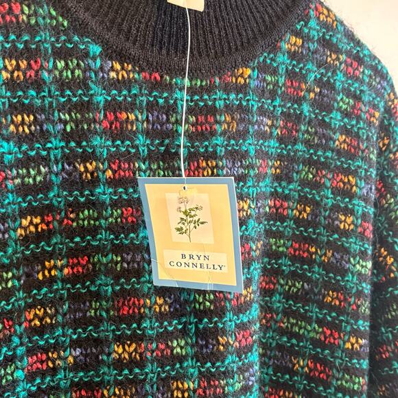 Bryn Connelly NWT Vintage Multi-Color Plaid Sweater - size XL - Picture 3 of 5